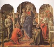 Virgin and Child Surrounded by Angels with (mk05) Fra Filippo Lippi